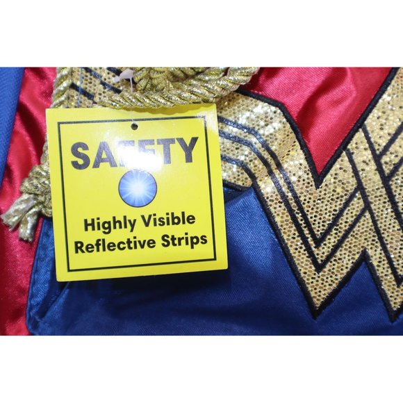 Wonder Woman Kids Backpack With Reflective Safety Strap & Adjustable Padded Stra - Picture 8 of 8